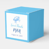 blauwe krab voor bruiloften bedankdoosjes (Voorkant Zijde)