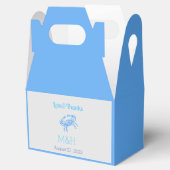  blauwe krab voor bruiloften bedankdoosjes (Geopend)