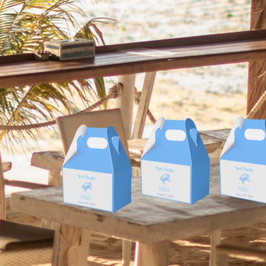  blauwe krab voor bruiloften bedankdoosjes