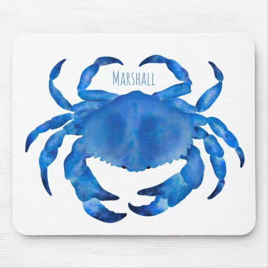 Blauwe krab Voornaam Muismat (Voorkant)
