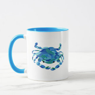 Blauwe krab Waterverf Koffie-Mok Mok