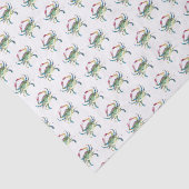 Blauwe krab Waterverf Pattern Beach Tissuepapier (Detail)