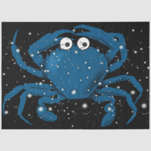 Blauwe Krab Weefsel/Decoupage Papier