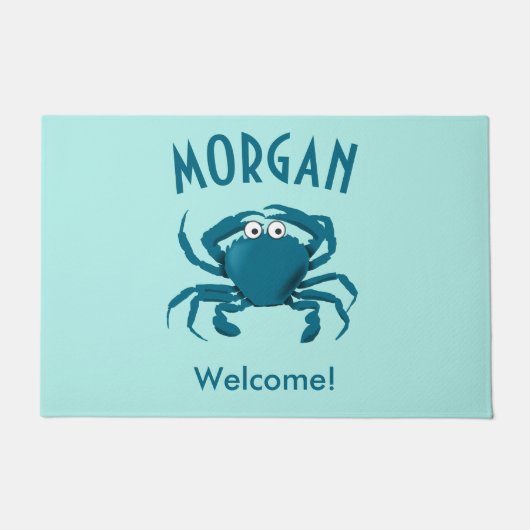 Blauwe krab Welkomstdeur Mat Doormat (Voorkant)