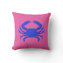Blauwe Krab Worp Kussen