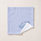 blauwe krab - zacht lila bad handdoek (Wasdoekje)