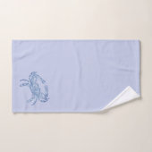 blauwe krab - zacht lila bad handdoek (Handdoek)