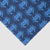 Blauwe Krab Zee Oceaan patroon Tissuepapier (Detail)