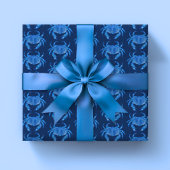 Blauwe krab Zeeduivel Cadeaupapier