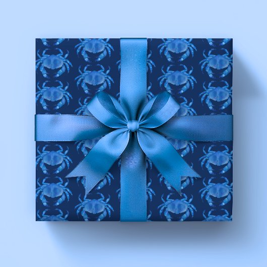 Blauwe krab Zeeduivel Cadeaupapier