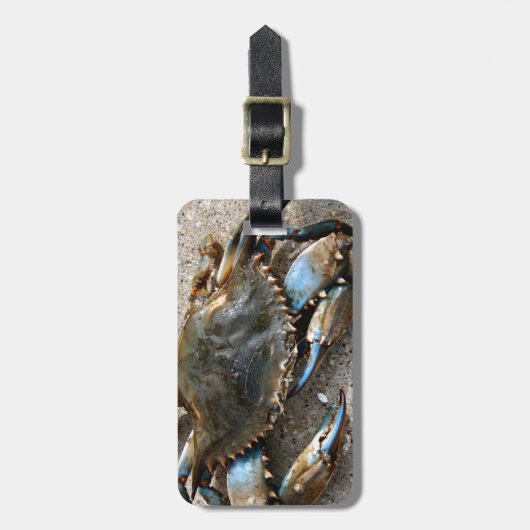 Blauwe krabben bagagelabel (Voorkant verticaal)