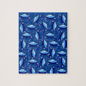 Blauwe krabben Jigzaag Puzzle Daisy Legpuzzel (Verticaal)