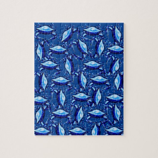 Blauwe krabben Jigzaag Puzzle Daisy Legpuzzel (Verticaal)