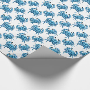 Blauwe krabben Kustvis Cadeaupapier