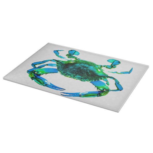 Blauwe krabben, snijvlak snijplank (Hoek)