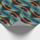 Blauwe krabben voor altijd cadeaupapier (Hoek)