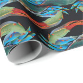 Blauwe krabben voor altijd cadeaupapier (Rol Hoek)