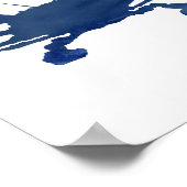 Blauwe krabbenbedekking Waterverf schilderen Poster (Hoek)