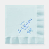 Blauwe krabboil, gepersonaliseerd servetten (Voorkant)