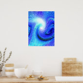 Blauwe kracht poster (Keuken)