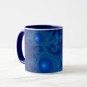 Blauwe kralen mok (Voorkant links)