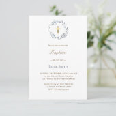 blauwe krans | doop kaart (Staand voorkant)