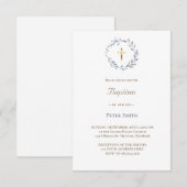 blauwe krans | doop kaart (Voorkant / Achterkant)