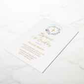 blauwe krans Dop Folie Uitnodiging (Gedraaid)