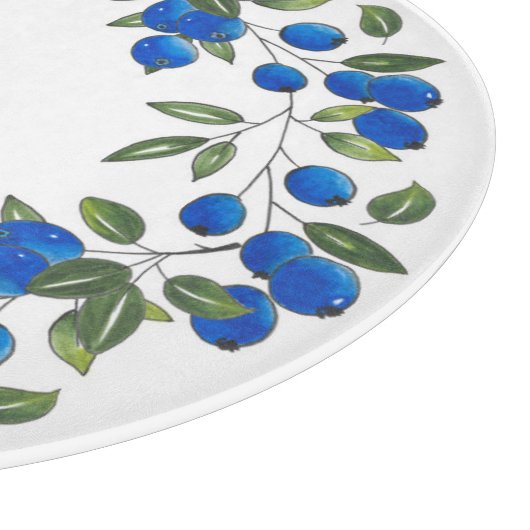 Blauwe krans snijplank (Hoek)