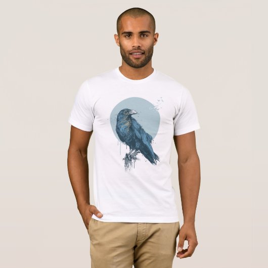 Blauwe kraw T-Shirt (Voorkant volledig)