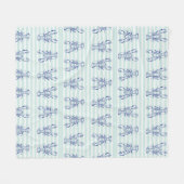 blauwe kreeft fleece deken (Voorkant (Horizontaal))