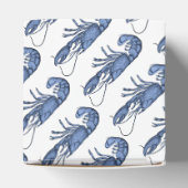 Blauwe Kreeft Retro Vintage Afbeelding Bedankdoosjes (Bovenkant)