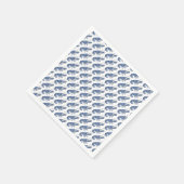 Blauwe Kreeft Retro Vintage Afbeelding Servet (Hoek)