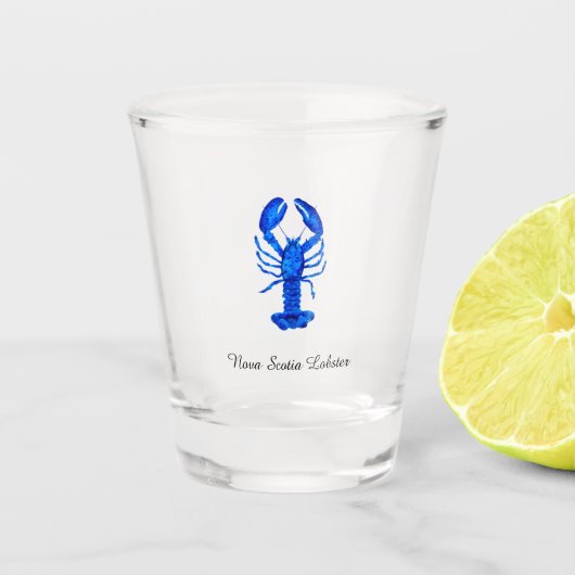 Blauwe Kreeft Shot Glas (Voorkant)