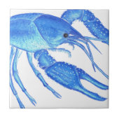 Blauwe kreeft tegeltje (Voorkant)