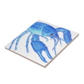 Blauwe kreeft tegeltje (Zijkant)