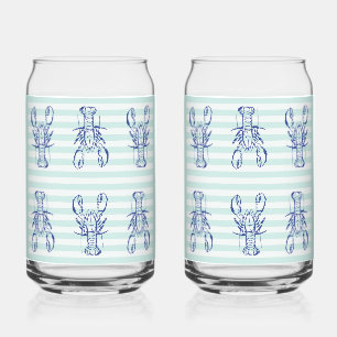 Blauwe Kreeften Blikvorm Glas