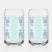 Blauwe Kreeften Blikvorm Glas (Rechts)
