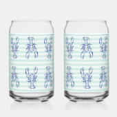 Blauwe Kreeften Blikvorm Glas (Achterkant)