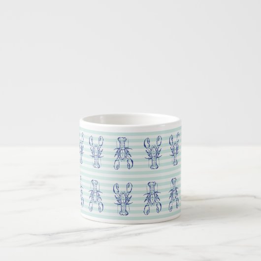 Blauwe Kreeften Espresso Kop (Voorkant)