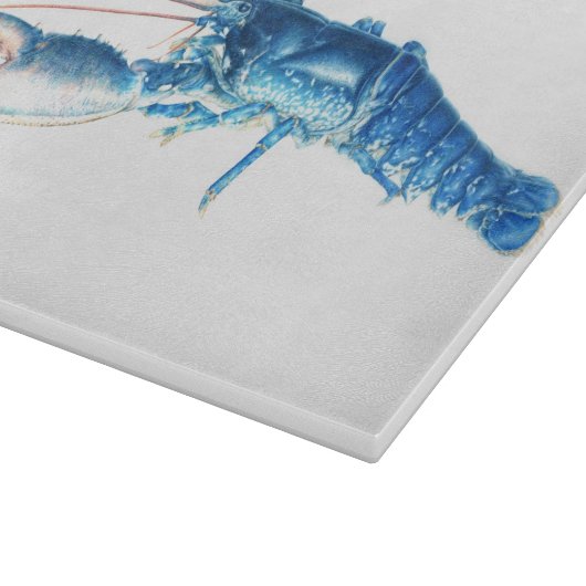 Blauwe kreeftenslijp snijplank (Hoek)