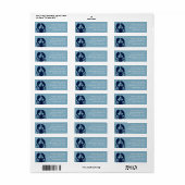 Blauwe kreeftkoloniale blauwe retouradreslabels etiket (Full Sheet)