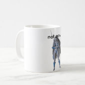 blauwe krijger , niet nu koffiemok (Voorkant links)