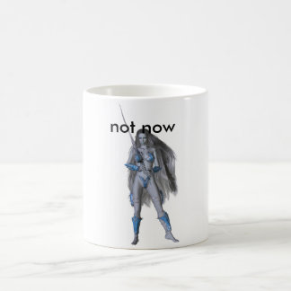 blauwe krijger , niet nu koffiemok