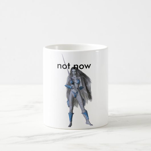 blauwe krijger , niet nu koffiemok (Center)