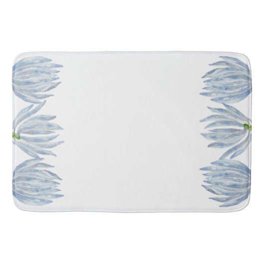 Blauwe krijtstokken op een badmat (Voorkant)