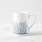 Blauwe krijtstokken op een Bone China-Mok Porselein Kop (Rechts)