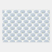 Blauwe Krijtstokken op Verpakkend Document Reeks Inpakpapier Vel (Voorkant 3)