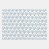 Blauwe Krijtstokken op Verpakkend Document Reeks Inpakpapier Vel (Voorkant 2)