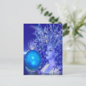 Blauwe Kristal Briefkaart (Staand voorkant)